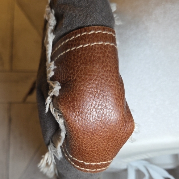 Myra Bag Elegant Gray and Brown Tote - Picture 7 of 16